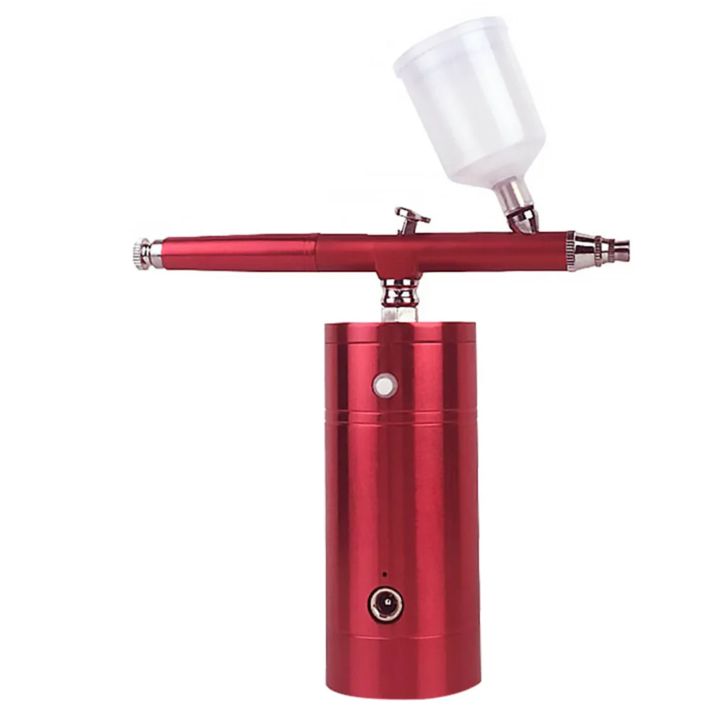 Barato Mini Compresor De Aire Portátil Recargable, PISTOLA DE PULVERIZACIÓN De Pintura, Aerógrafo Para Arte De Uñas, Tatuaje Manualidad, Pastel, Pulverizador De Niebla