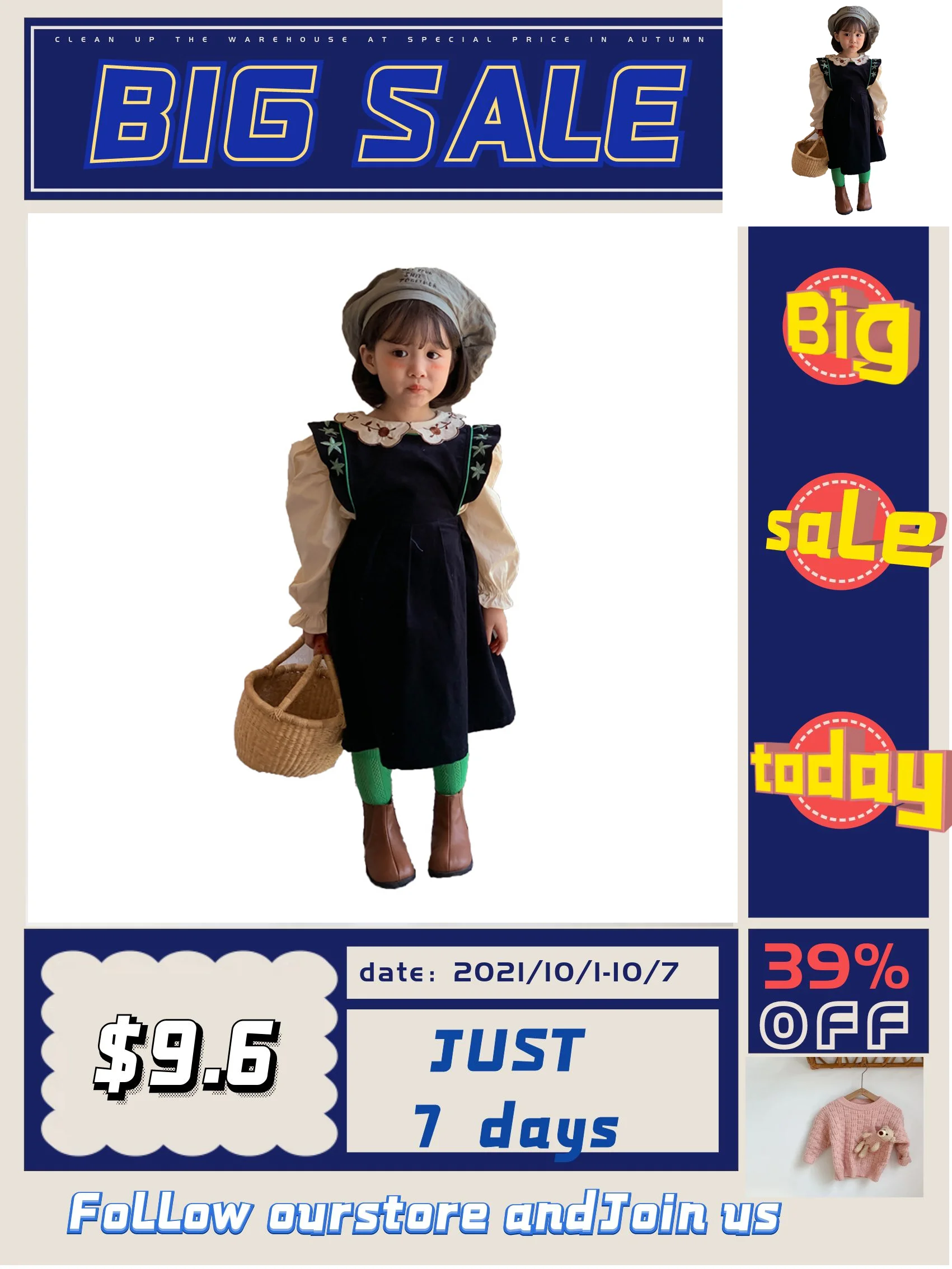 

2021 Hot Sale Pure Cotton Baby Girl Dress Sets Autumer Boys Set Children's Clothing Girls 6-7 Years Dress