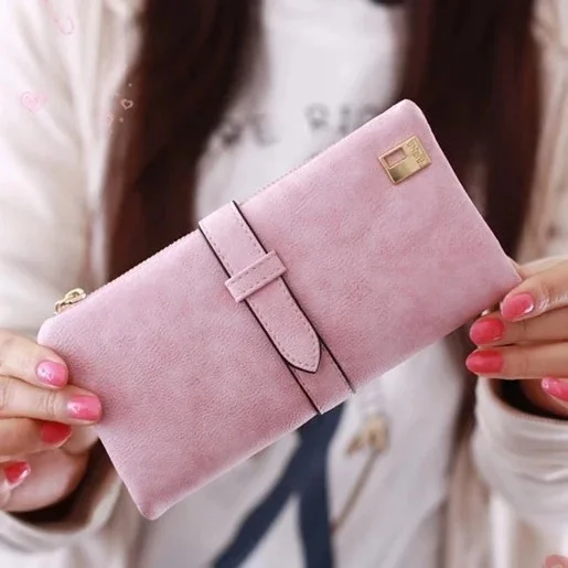 Длинный кошелек два сложения женские кошельки женский клатч сумка-клатч из