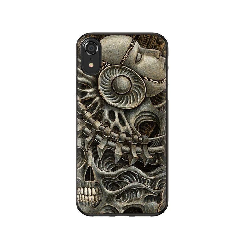 Мягкий силиконовый чехол для телефона EWAU Hr Giger Li II чехол для iPhone 5 5S SE 6 6s 7 8 Plus X XR XS 11 Pro MAX - Цвет: B9