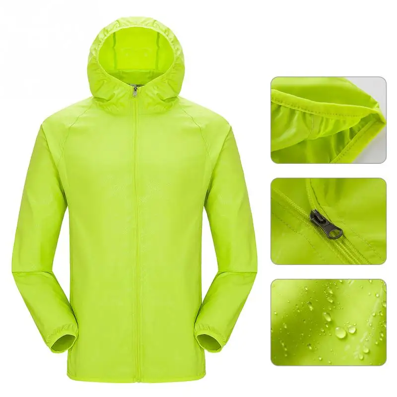 

Men Women Raincoat Hiking Travel Waterproof Windproof Jacket Outdoor Bicycle Sports Quick Dry Rain Coat Sunscreen Unisex