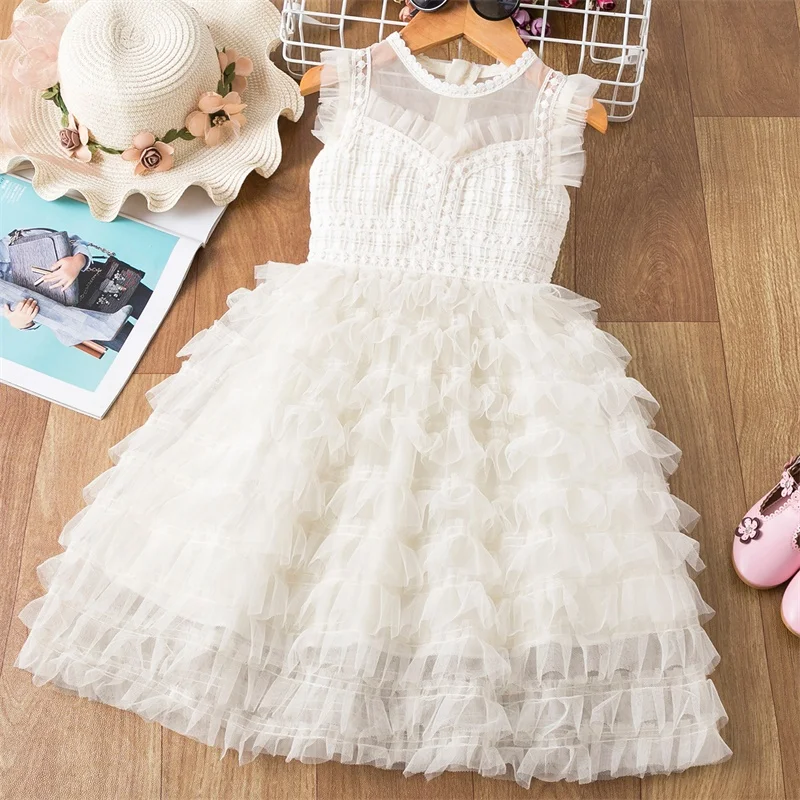 Summer Vest Dress Fantasia Girls Clothing Costume Children Birthday Party up Princess Vestidos | Детская одежда и обувь