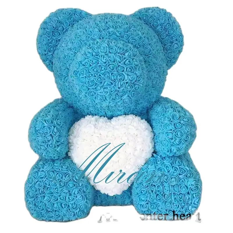 Розовый медведь супер (70 см высотой) PE forever Rose center heart bear свадебный подарок для