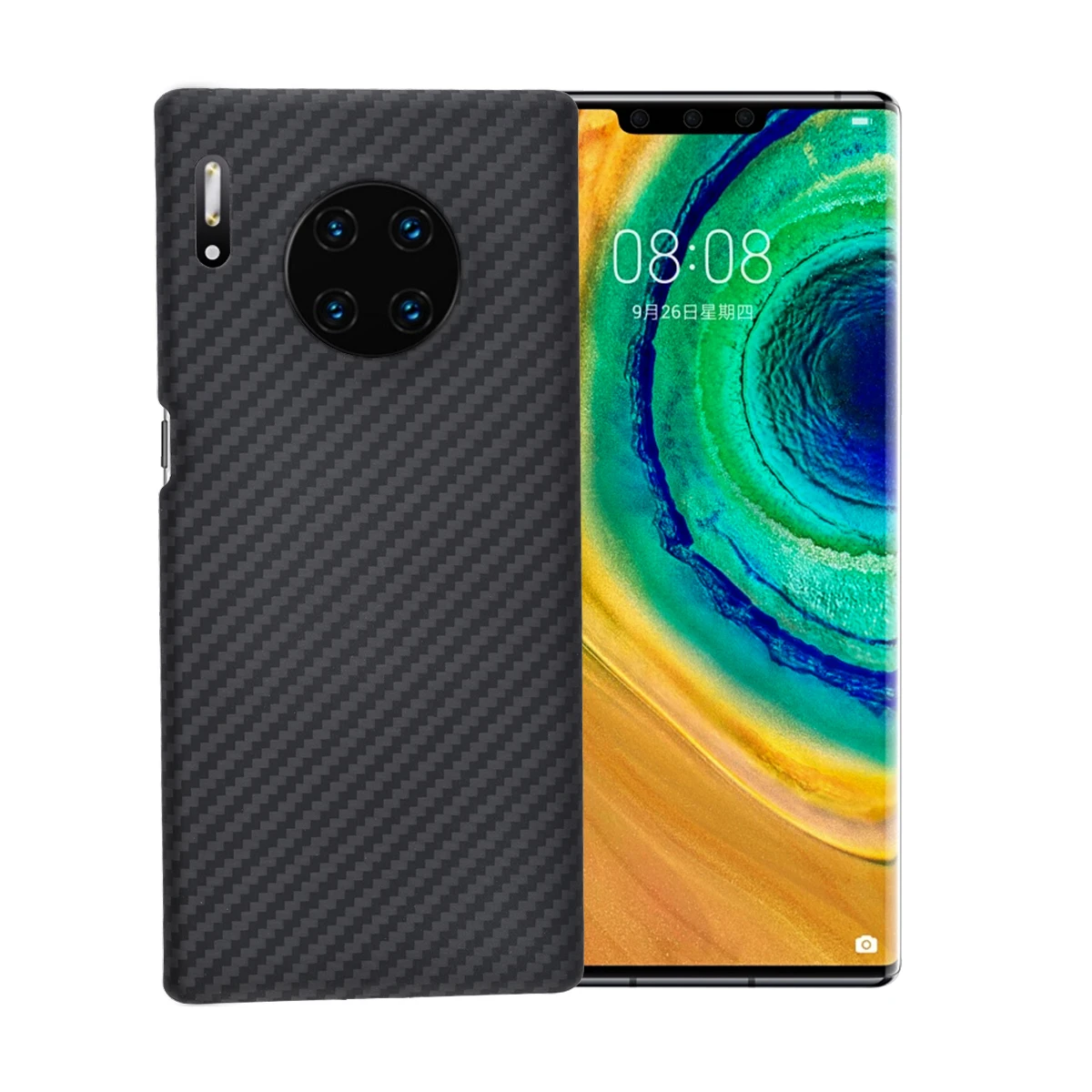 

Чехол из углеродного волокна для телефона Huawei P40 Mate 30 P30 Mate20 Honer 30Pro, противоударный ЖЕСТКИЙ ДЕЛОВОЙ чехол, задняя крышка из арамидного волокн...