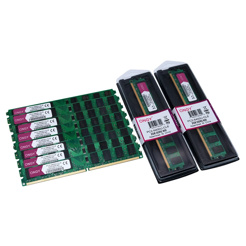 ONGY DDR2 2 ГБ 800 МГц Память ram Настольный ПК DIMM PC2-6400 памяти Высокая совместимость для Intel и AMD