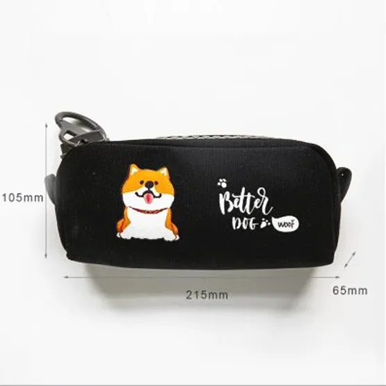 7 Fashion PU leather Pencil Case Korean Canvas Cute Kawaii Pen Bag Big capacity pencil Pouch School Stationery Gift - Цвет: 7