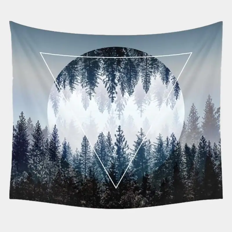 

Beautiful Night Sky Wall Tapestry Home Decorations Wall Hanging Forest Starry Night Tapestries For Living Room Bedroom 95x73