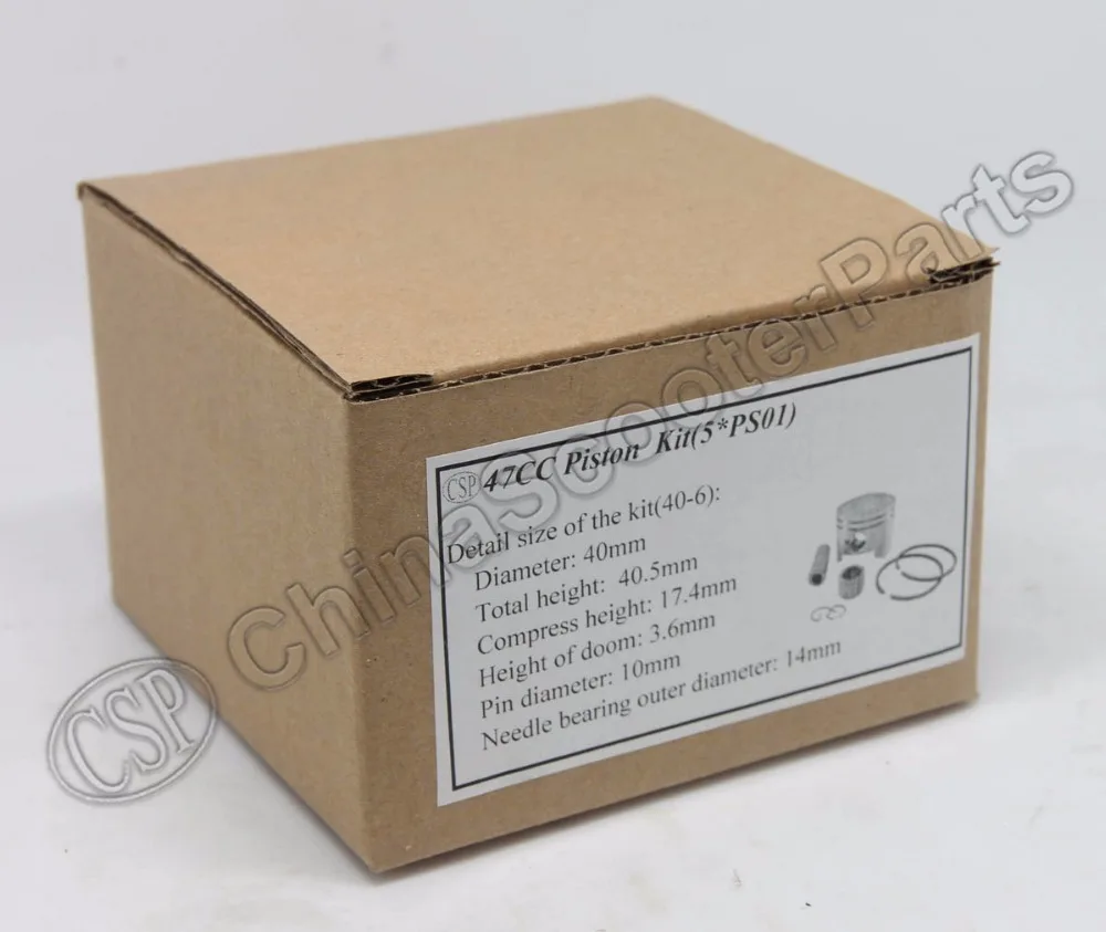 Комплект прокладок поршневого кольца 40 мм 10 с подшипником 47CC Mini Moto Quad ATV Dirt Pit Cross