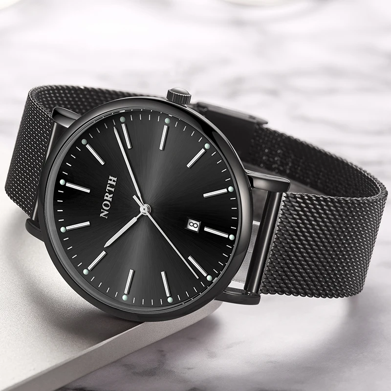Часы наручные NORTH Fashion Мужские кварцевые роскошные брендовые водонепроницаемые