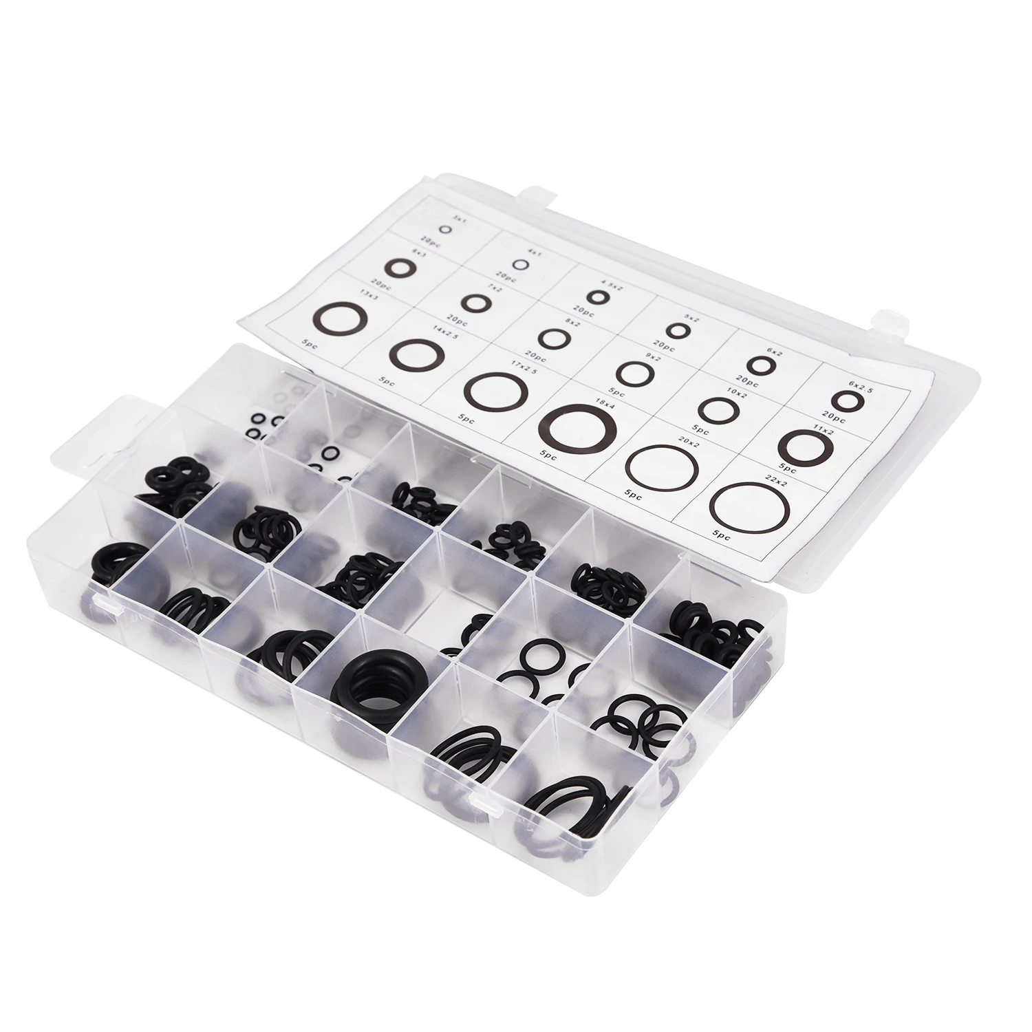 

Automotive O-Rings Rubber Assortment Washers 225pcs Ring Kit Universal
