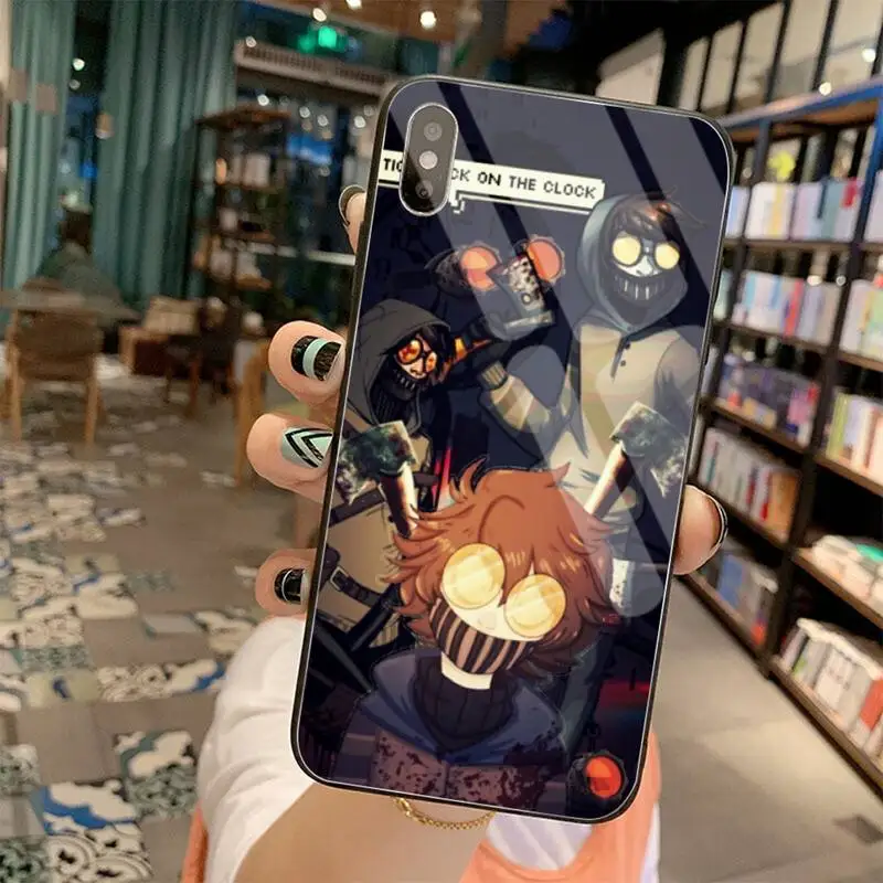 Creepypasta Ticci Toby x reader Luxury Unique Phone Cover Tempered Glass For iPhone 11 Pro XR XS MAX 8 X 7 6S 6 Plus SE 2020case | Мобильные