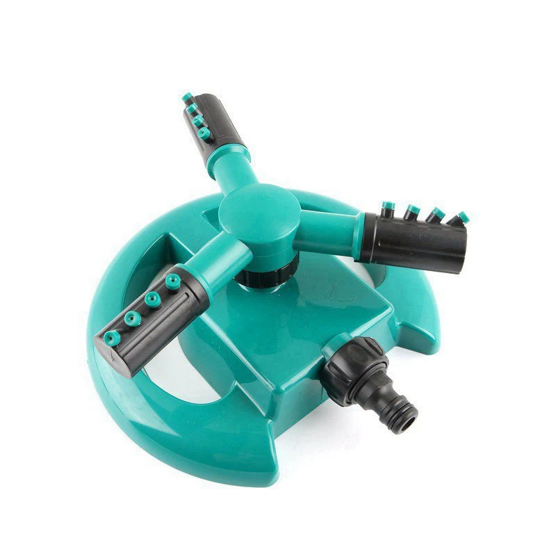 

Garden Sprinkler 360 Degrees Rotating Watering System 3 Nozzle Pipe Hose 1/2" Quick Connector For Gardening Tools
