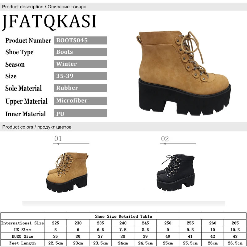 

Women Boots Warm Ankle Boots Ladies Lace-up Platform Boots Woman Plush Slip On Fashion Female Shoes Microfiber Leather Shoes New