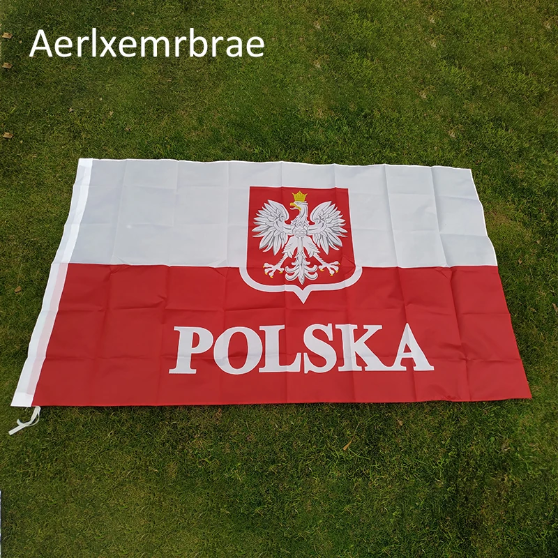 Бесплатная доставка флаг aerlxemrbrae 90*150 см висящий Национальный польский домашний
