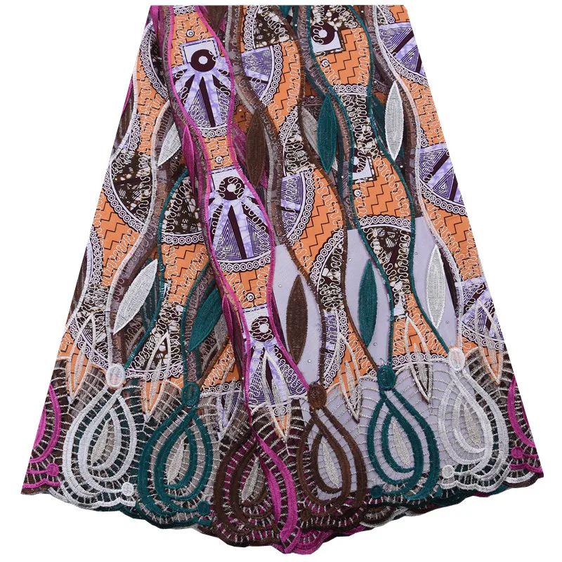 Kalume Новое поступление африканский гипюр шнур восковая кружевная ткань