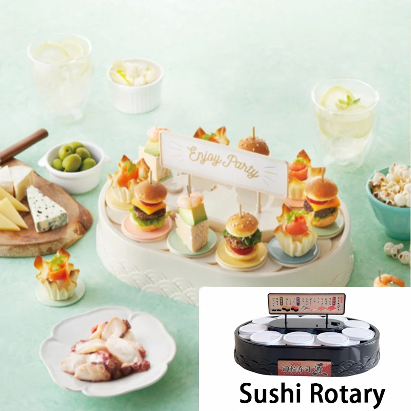 

Sushi Rotary Sushi cake display stand Conveyor Belt Rotating Table Food DIY Sushi Making Family Sushi Party Food Cake Tool
