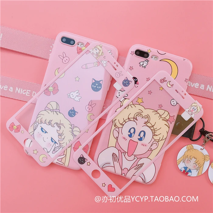 Чехол для Redmi note 8pro и защитная пленка экрана милый мультяшный розовый чехол