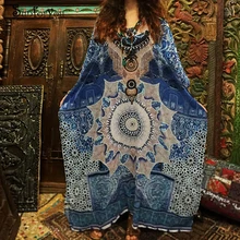 Plus size Beach Maxi Dress Cover up Robe Plage Bathing suit Cover ups Pareo Salida de Playa 2021 Kaftan Beach Swimwear Cover up