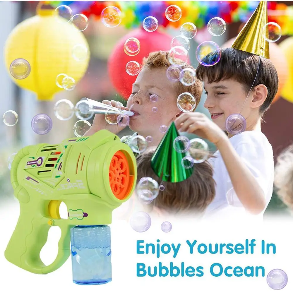 

Fully Automatic Bubble Machine Cartoon Bubble Drum Outdoor Children Toys Summer For Indoor Suitable And Bubble 100ml Water K7W4