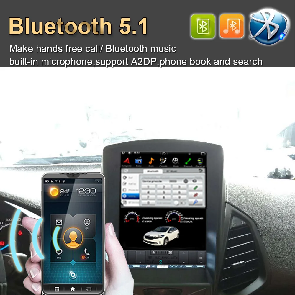Автомобильный GPS-навигатор в стиле Tesla на Android 9 0 для FORD EcoSport 2013-(второе поколение)