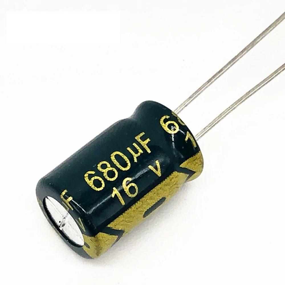 

20pcs/lot P33 680UF 680uf16V Low ESR/Impedance high frequency aluminum electrolytic capacitor size 8*12 16V 680uf 20%