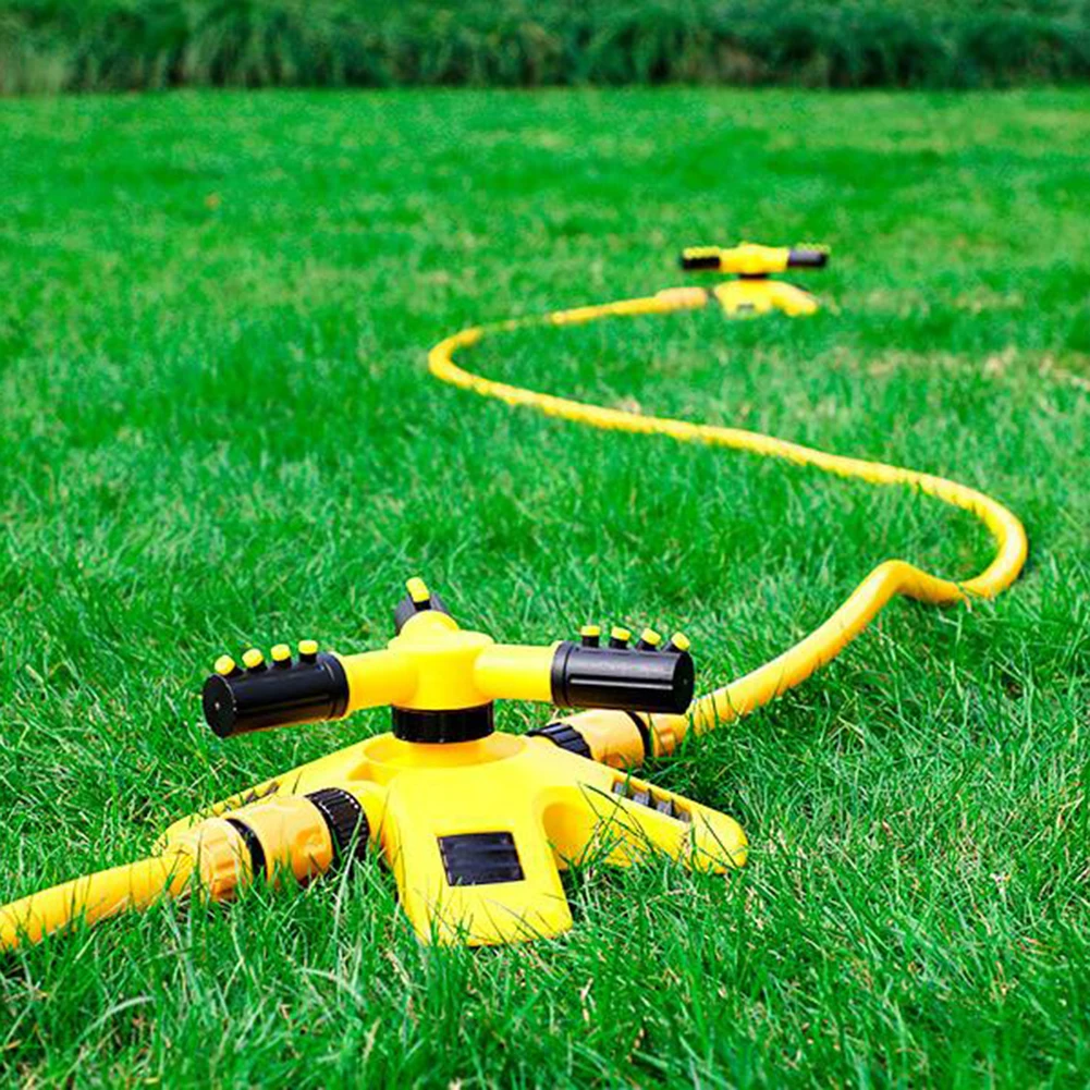 

1pc Garden Sprinkler Watering System Rotating Nozzle 3-Arm Grass Lawn Irrigation Sprinkler With Connectors Garden Supplies