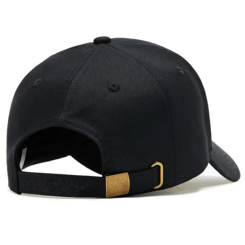 Однотонная мужская бейсбольная кепка Женская Повседневная шапка для папы черная