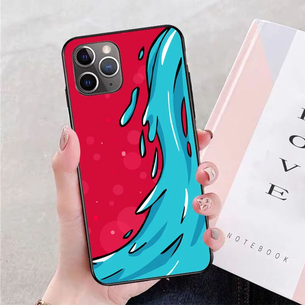 

Water Elemental soft TPU border phone case for iphone 11PRO 11PROMAX 11 X XS XR XSMAX 6 plus 7 7plus 8 8plus cover