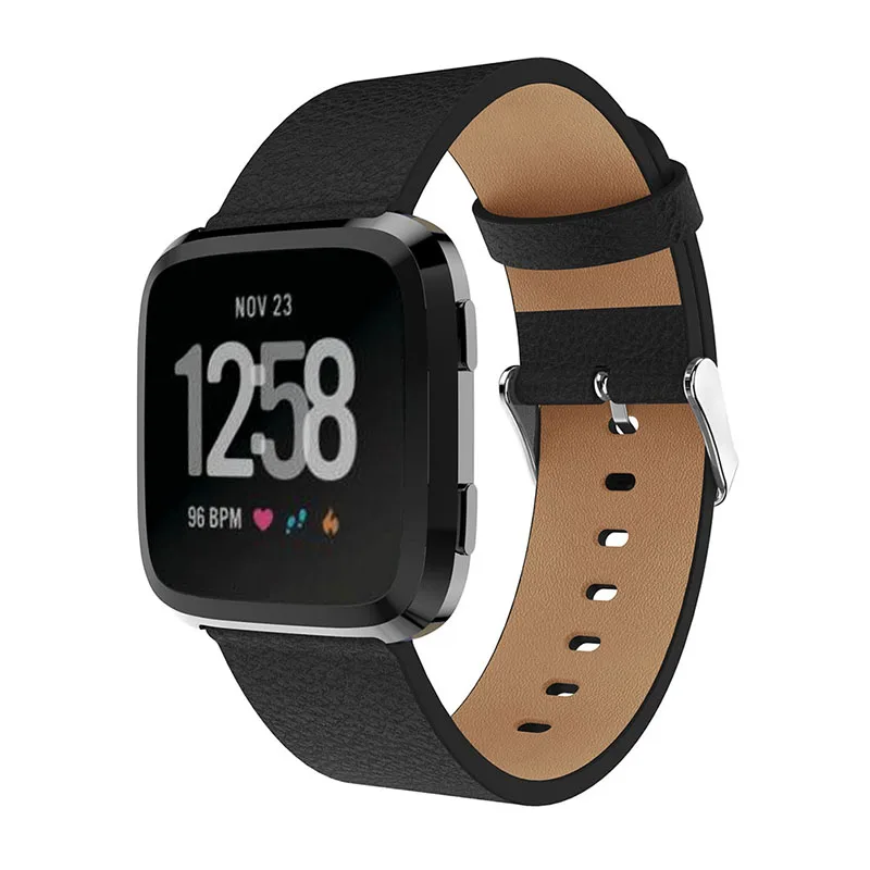 Кожаный ремешок замена спортивный для Fitbit Versa Frontier/Классический Браслет Quick Release