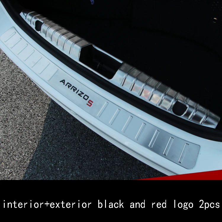 black logo 2pcs Для Chery ARRIZO5 ARRIZO 5 задняя защита багажника Декоративная полоса задняя дверь украшение яркая полоса автомобильные аксессуары - Цвет: black logo 2pcs