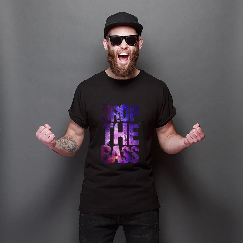 

New Coming Drop The Bass Funny Fashion T-Shirt Slim Fit Printing Tee-Shirts Regular Fashionable Tee-Shirt Gifts