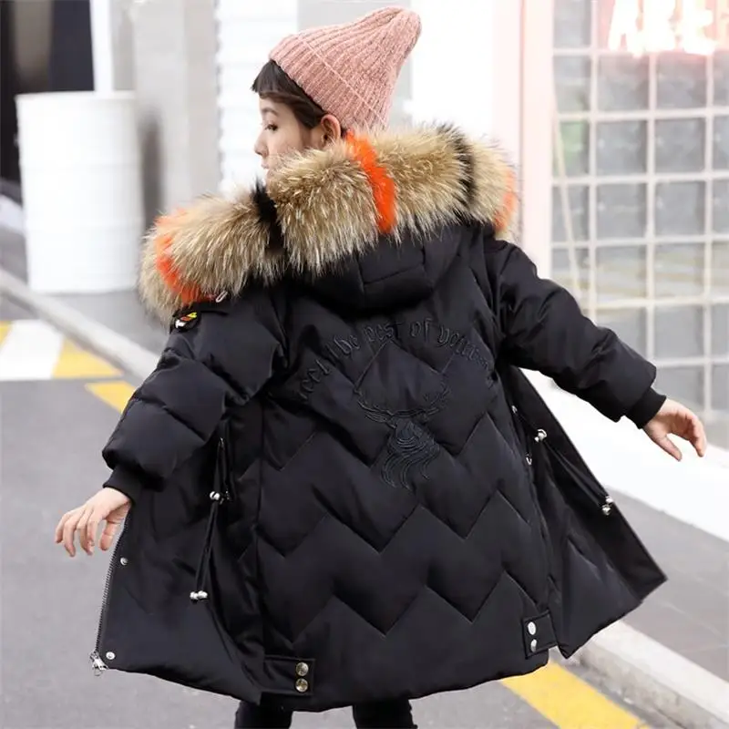 Коллекция 2019 года одежда для девочек зимние теплые пуховики детская утепленная