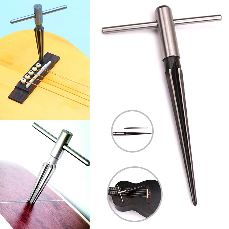 

Hot Guitar Tapered Bridge Pin Hole Reamer 6 Fluted 5 Degree Woodworker Luthier Tool MVI-ing