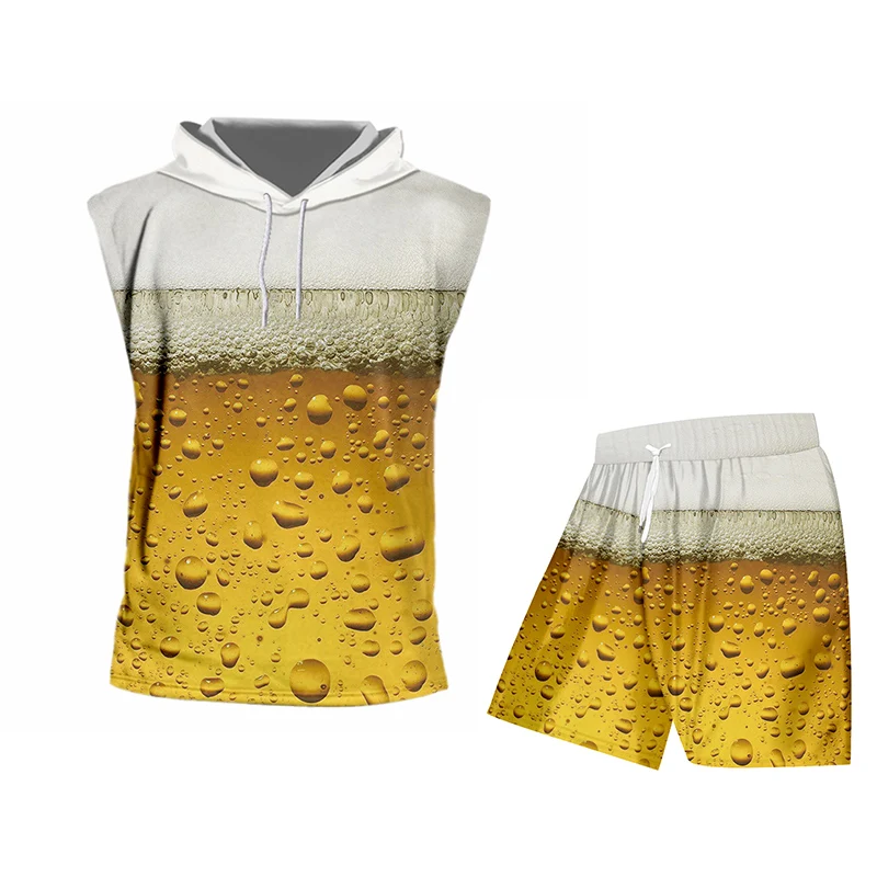 Костюм мужской с футболкой и шортами крутая модная 3D майка в стиле хип-хоп
