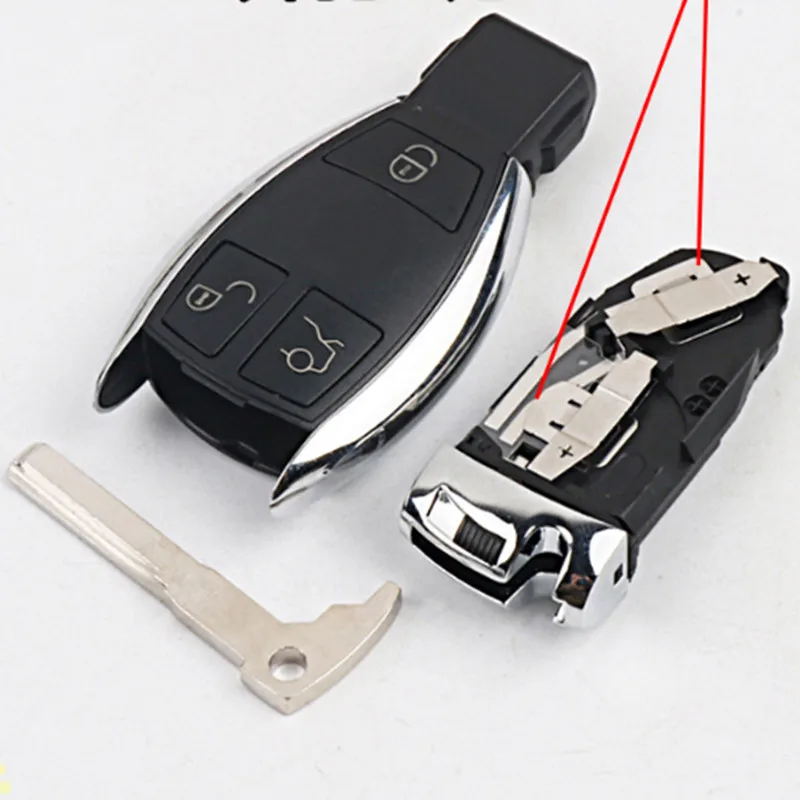 DAKATU 3 button Replacement Shell Smart Remote Key Case for Mercedes-Benz BGA CLS CLK CLA SLK W203 W210 W211 AMG W204 With logo |