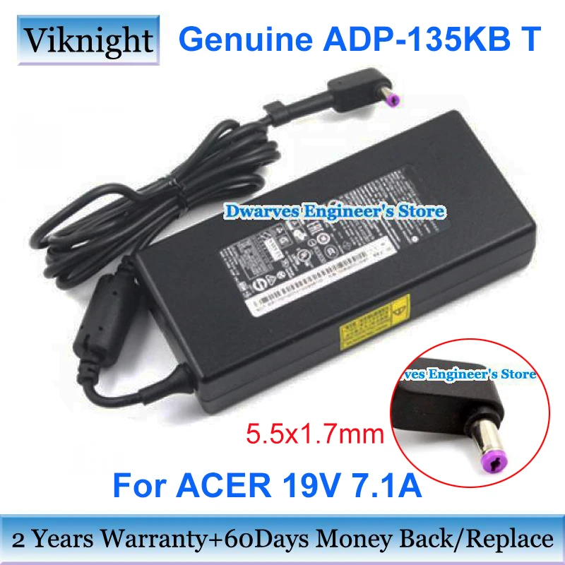 Original ADP-135KB T 19V 7.1A 135W AC Adapter for ACER ASPIRE VX15 VX5-591G VN7-792G-74H5 V17 NITRO VN7-792G-709L Power Supply