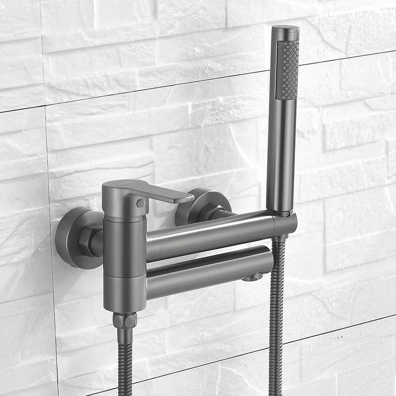 Смеситель для ванны с одной ручкой настенный смеситель ручного душа тройной