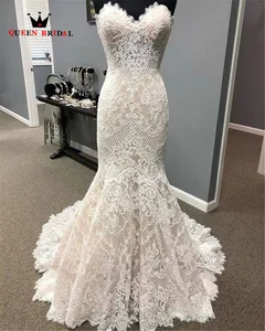 Сексуальное свадебное платье-русалка, милое кружевное платье невесты с аппликациями, винтажный простой дизайн, SH02, 2021