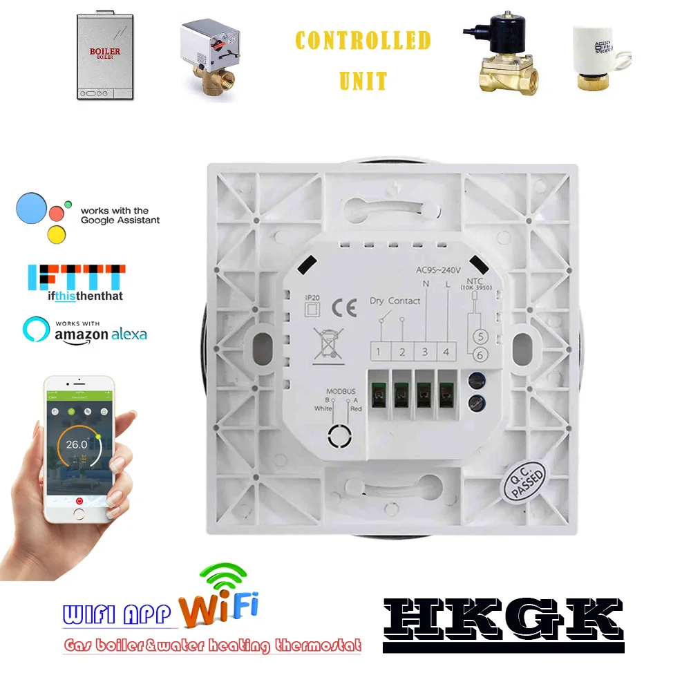 3A wifi котел термостат, многофункциональное пассивное соединение, водяной клапан, электрический привод