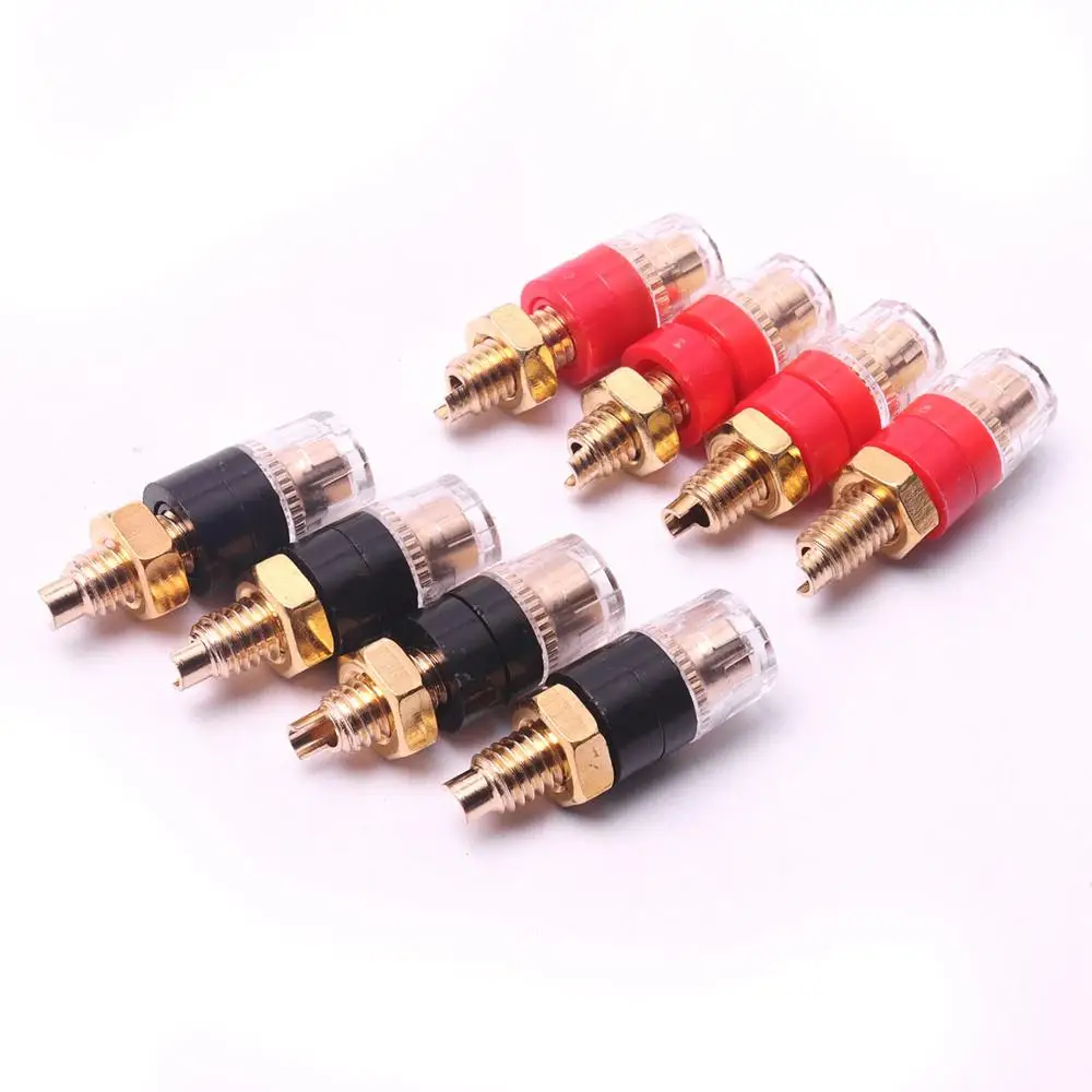 Высокое качество универсальные клеммы для тока разъем типа банан 4 шт. красный +