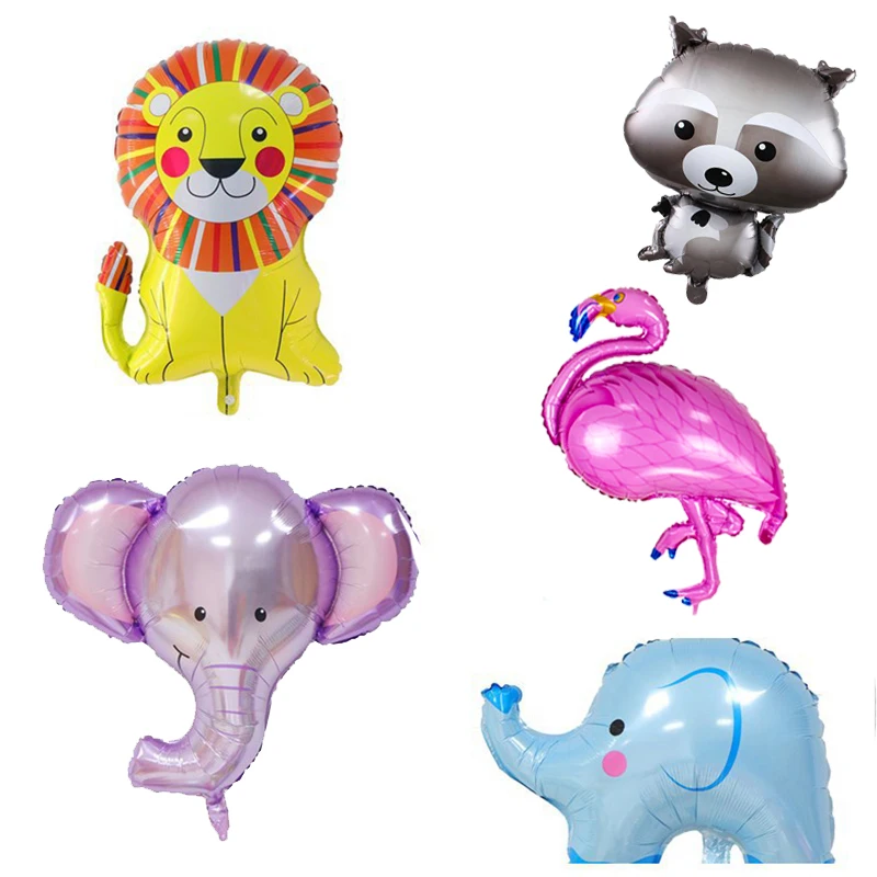 1 шт. разноцветные воздушные шары из фольги в виде животного сафари игр тема