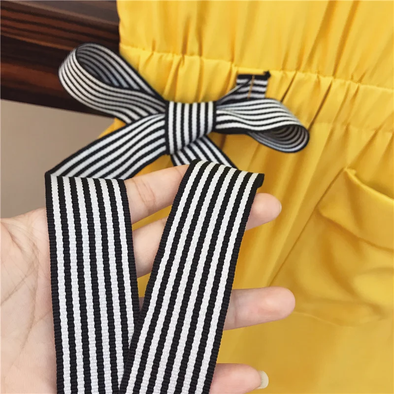 

5XL Plus Size Women Yellow Shirt Dress Summer 2021 Short Sleeve Hollow Out Backless Striped Lacing Loose Casual Chiffon Dresses
