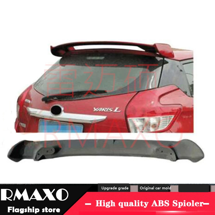 

For Yaris Hatchback Spoiler 2008-2013 Toyota Yaris Spoiler WX-D ABS plastic Material Car Rear Wing Color Rear Spoiler