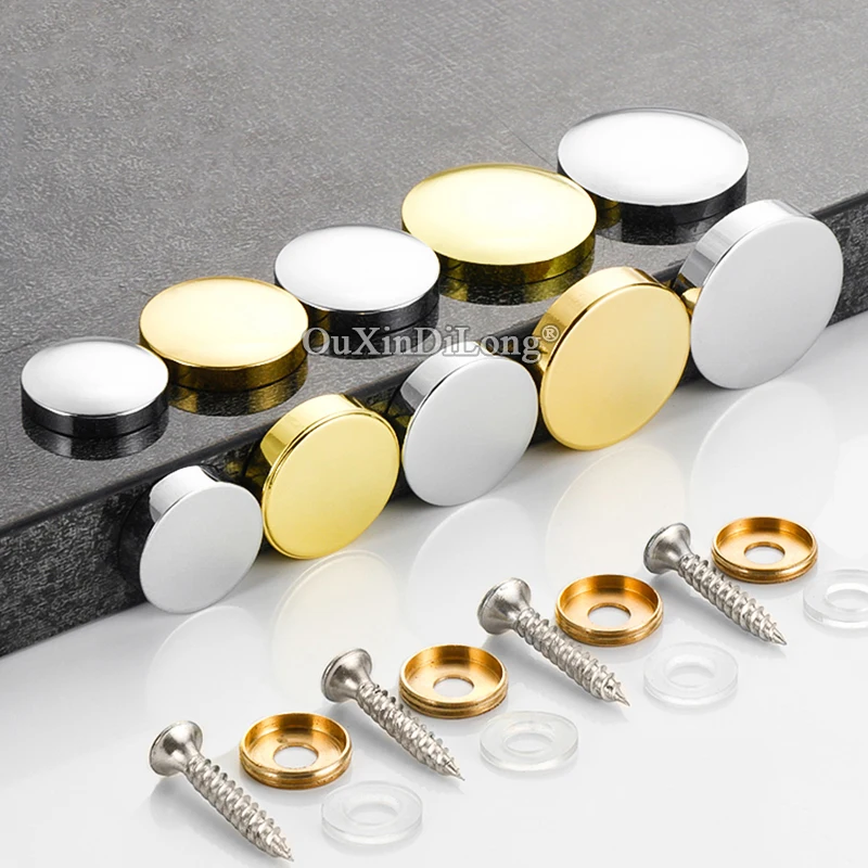 

Exquisite Luxury 200PCS Brass Advertisement Nails Glass Mirror Nails Acrylic Billboard Sign Fixed Screws Decorative Caps Gold