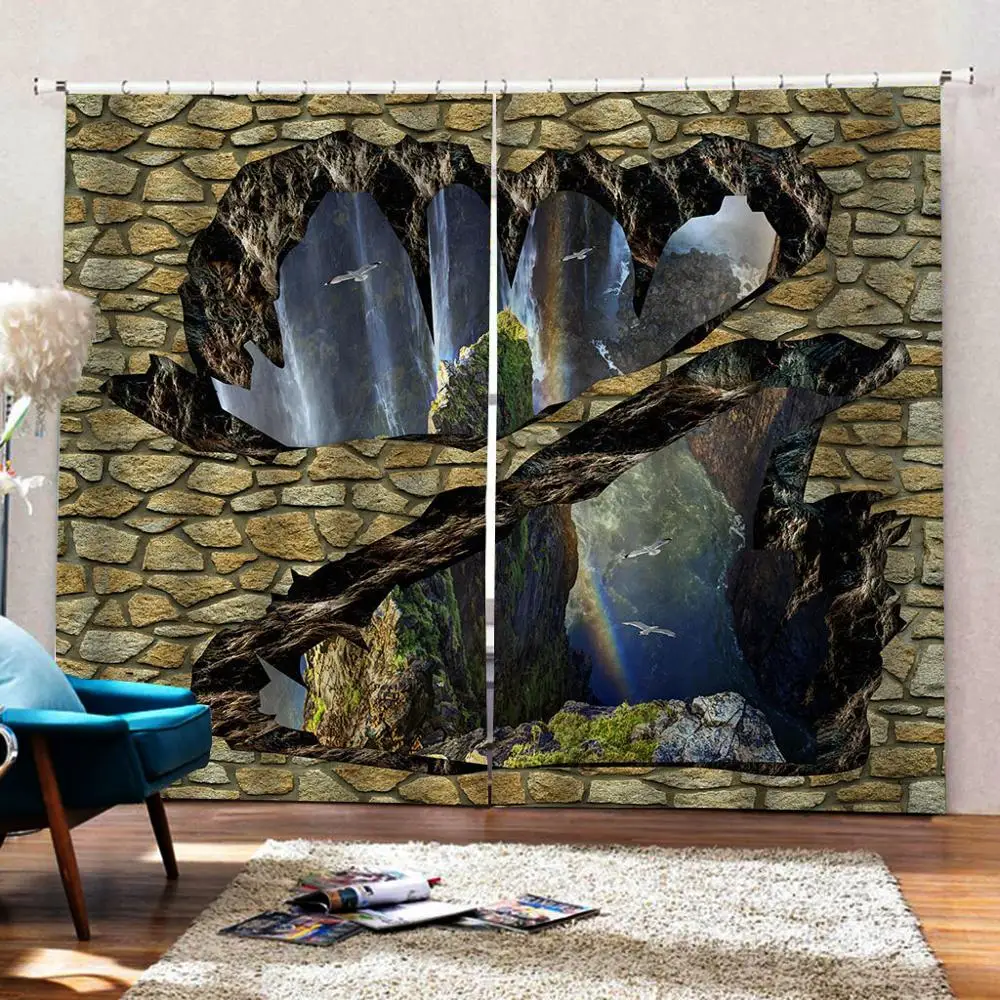 Шторы с высокой горностью зернистые занавески 3D роскошные затемняющие Оконные