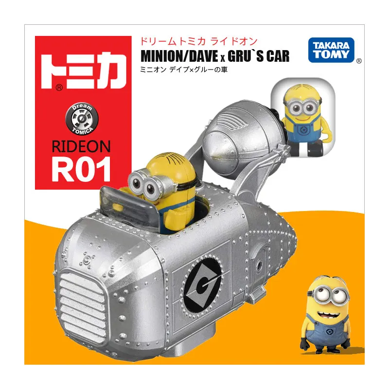 Игрушечный автомобиль Takara Tomy Dream Tomica Ride на R01 MINION/Dave x GRU's | Игрушки и хобби
