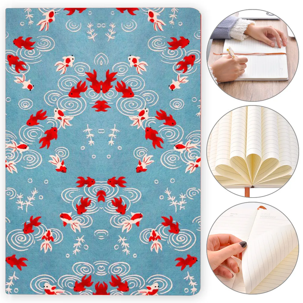 

A5 Notebook Good Luck Koi Simple Exquisite Thickened Notepad Gift Business Stationery Weekly Planning Schedule Personal Diary