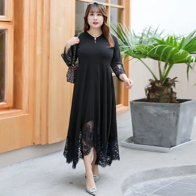 платье женское осень платья женские чёрное свитер больших размеров сексуальное