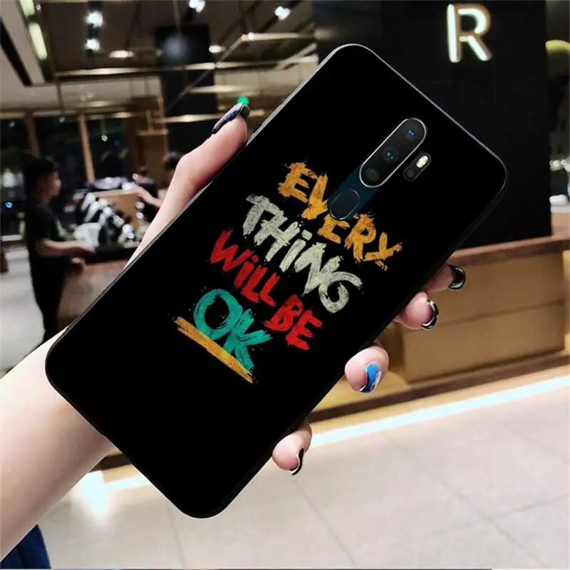 Пословица фраза девиз Good Vibes Only Love Coque Shell чехол для телефона Oppo A5 A9 2020 Reno2 z Renoace 3pro