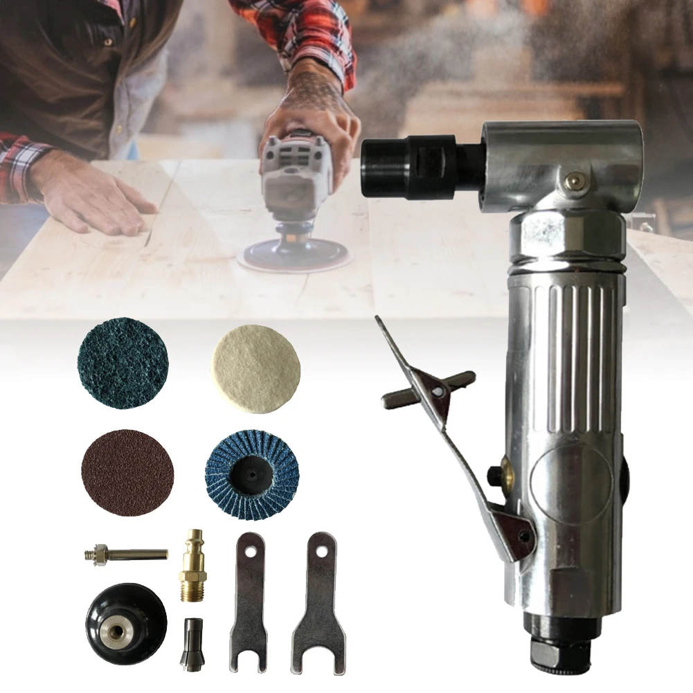 

1/4 Air Angle Die Grinder 90 Â° Pneumatic Grinding Machine Mini Poratble Tools Cut Off Polisher Mill Engraving Tool Set